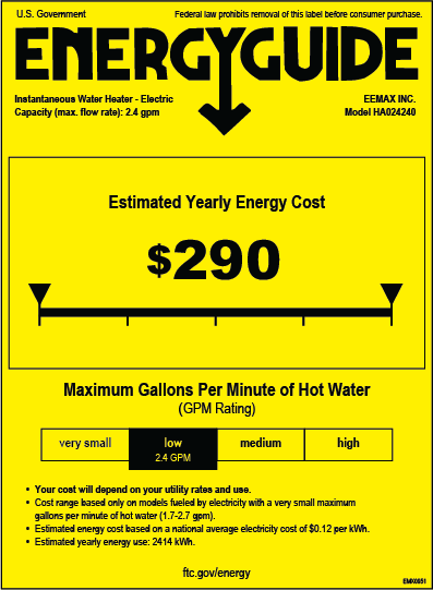 Energy Guide Label