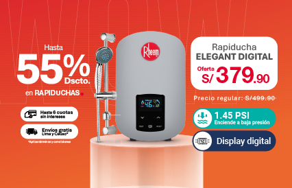 Rapiducha Elegant Digital con 55% de descuento por Rheem Wow