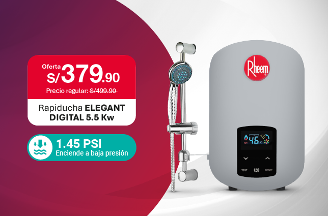 Oferta de calentador de agua eléctrico Rheem Rapiducha Elegant Digital