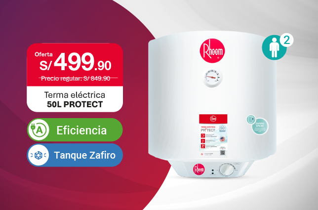 Terma Eléctrica 50 Litros Protect en descuento