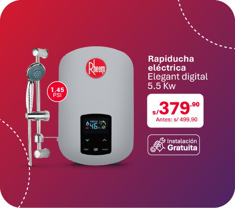 Oferta de calentador de agua eléctrico Rheem Rapiducha Elegant Digital