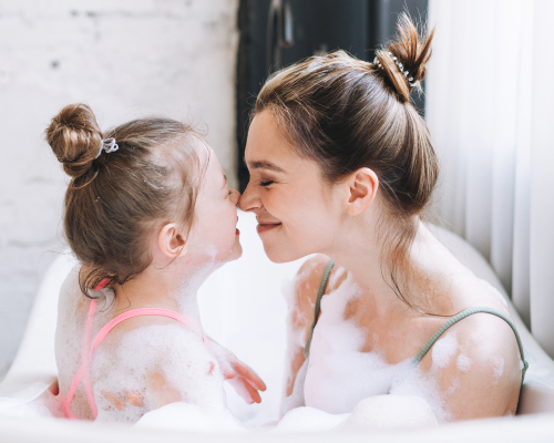 un baño de agua cliente con tu familia